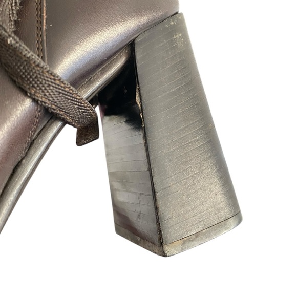 Vintage Rare 1999 Prada Brown Leather Harness Boots Size EU 40/US 9.5 - Picture 9 of 12